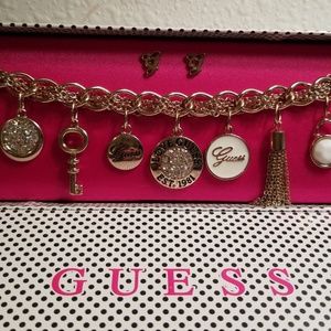 GUESS ❔ Charm Bracelet w/ Earrings 💎